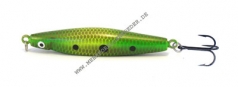 Lawson Bullet Wobbler 80mm 18g neon grün / gold mit Punkten