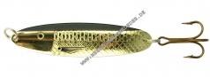 Søvik Sluken Blinker 82mm 24g Gold mit schwarzem Streifen