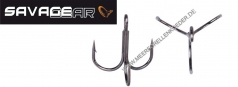 Savage Gear Y-Treble Hook Drillinge Gr. 6 Schwarz ; 8 Stück