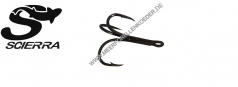 Scierra Treble Tube Hooks Drillinge Gr. 4 Black