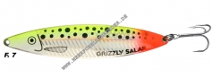 Grizzly Salar Gr. L  150mm fluogelb / weiss mit fluorotem Schwanz 2808