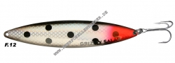 Grizzly Salar Gr. L  150mm schwarz / weiss mit rotem Schwanz und schwarzen Punkten